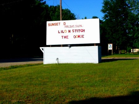 Sunset Auto Theatre - Marquee - Photo From Water Winter Wonderland